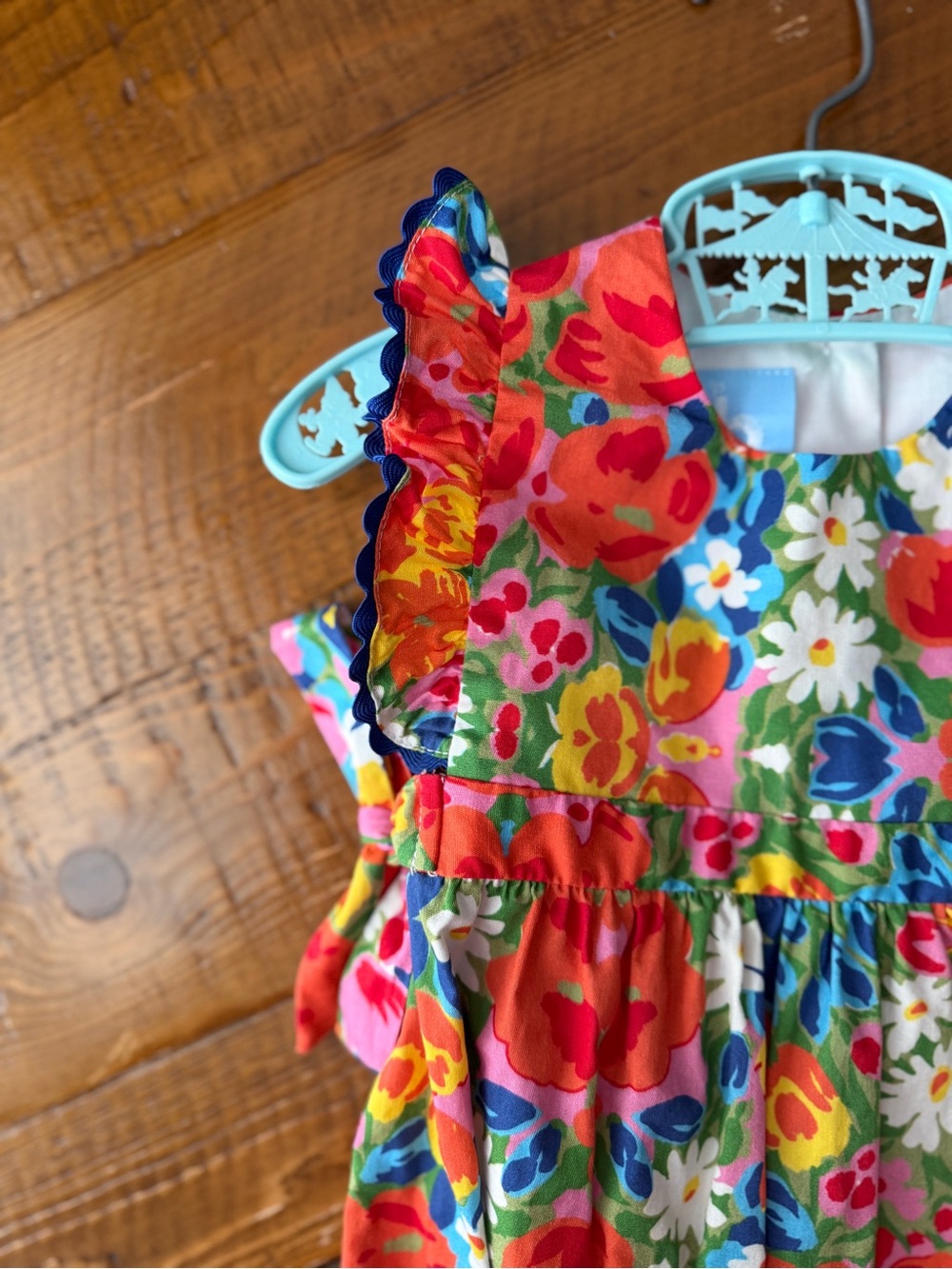 bella bliss Floral Ruffle bubble romper in Bright Multi-Color - Picture 2 of 12